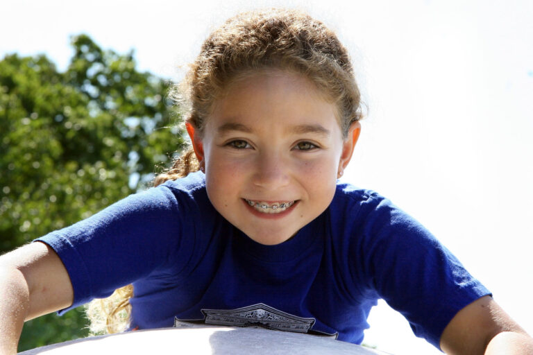 boy wearing Braces for kids